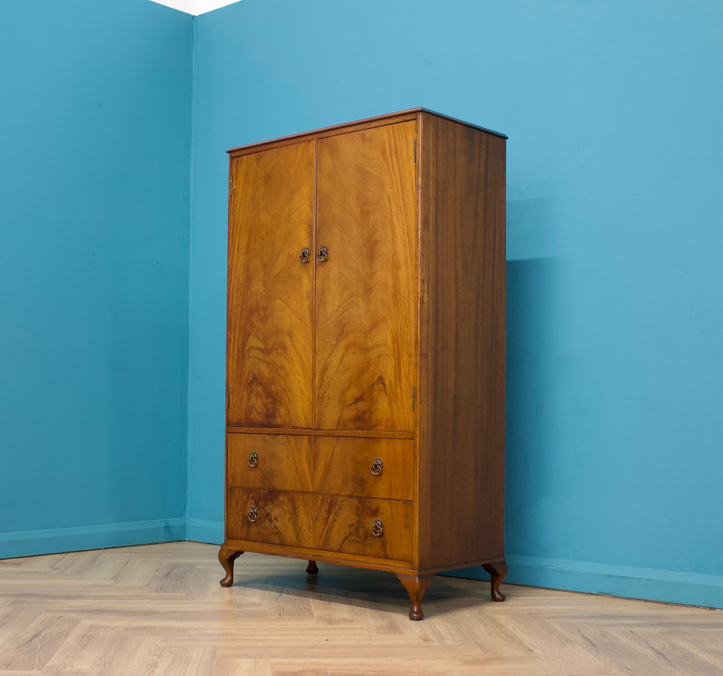 British Vintage Art Deco Style Compactum Wardrobe, 1950s