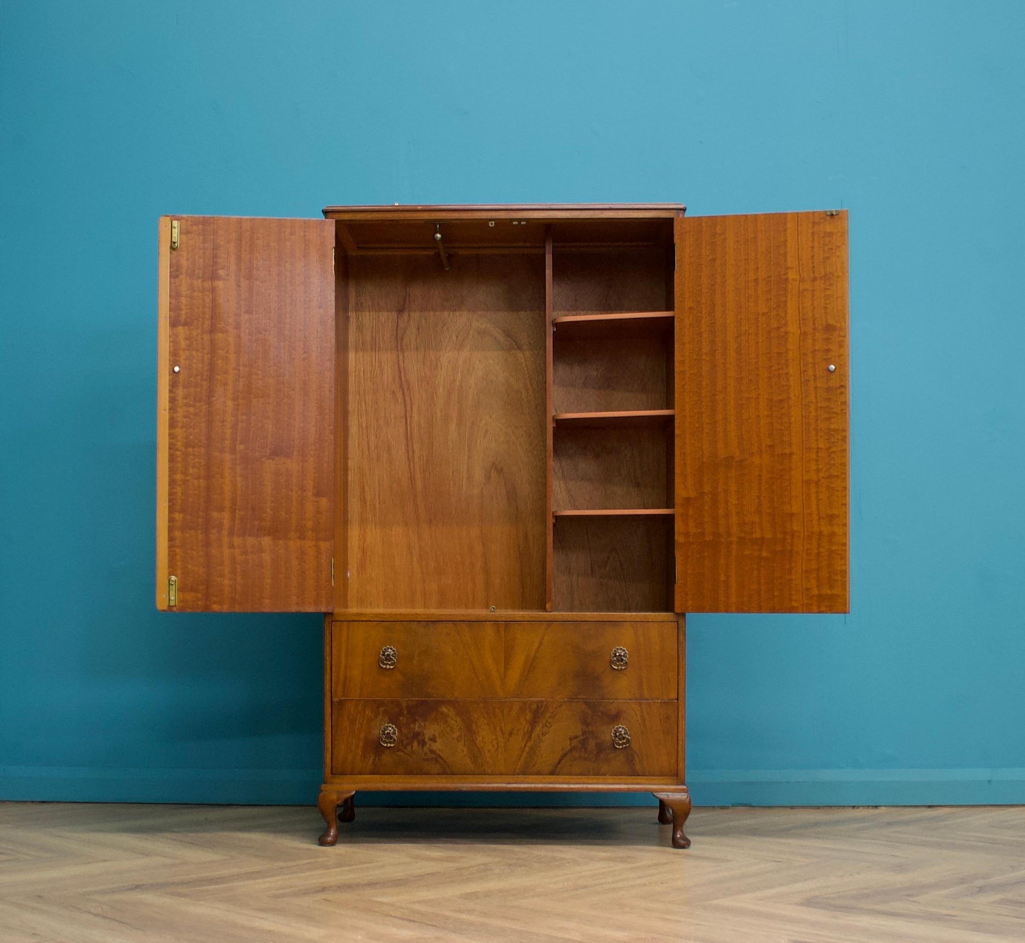 Mid-20th Century Vintage Art Deco Style Compactum Wardrobe, 1950s