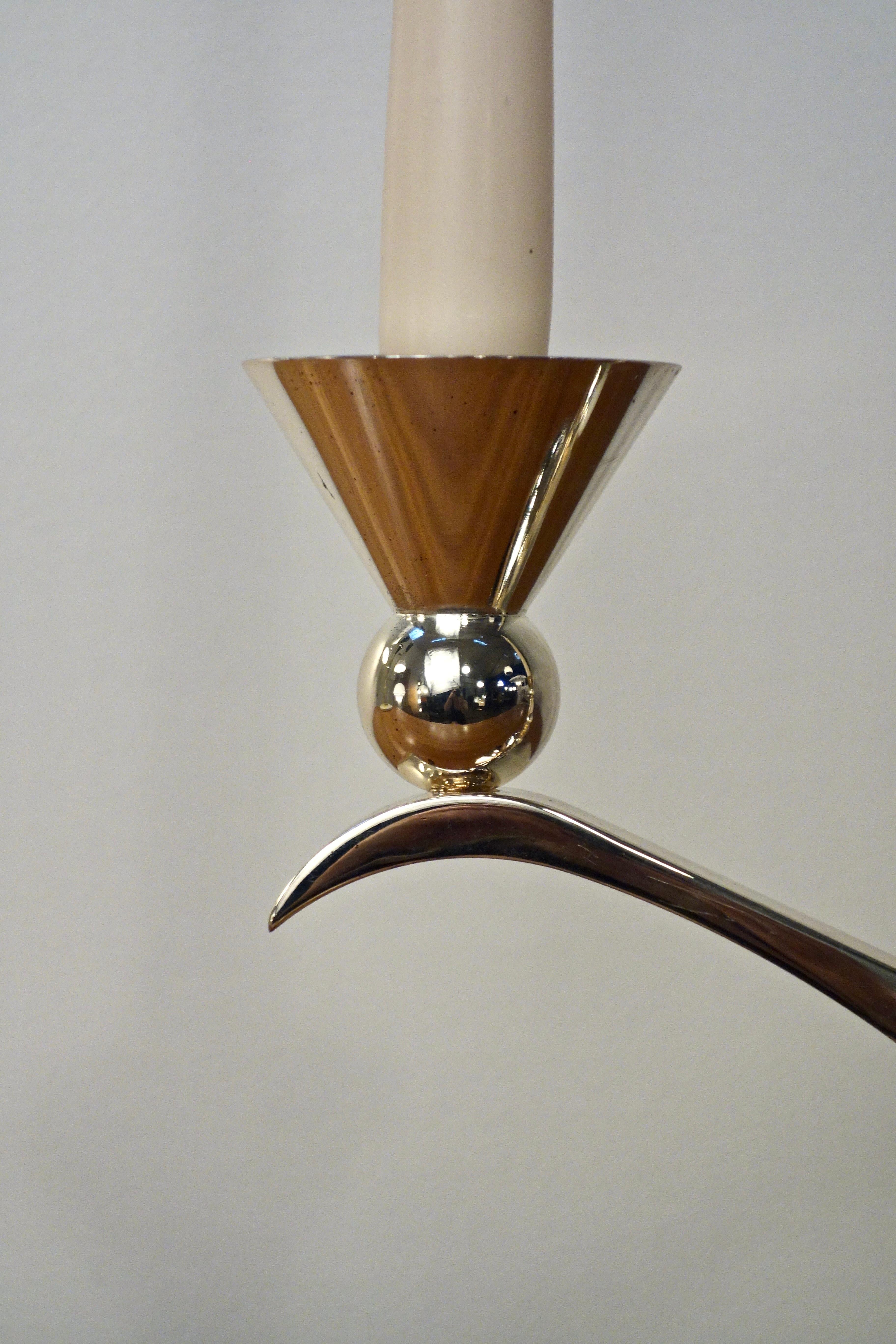 Doppelter Kerzenhalter im Art Deco-Stil (Französisch) im Angebot