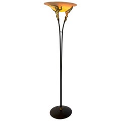 Stehlampe im Vintage-Art-déco-Stil „Ligne D“, 1980er Jahre