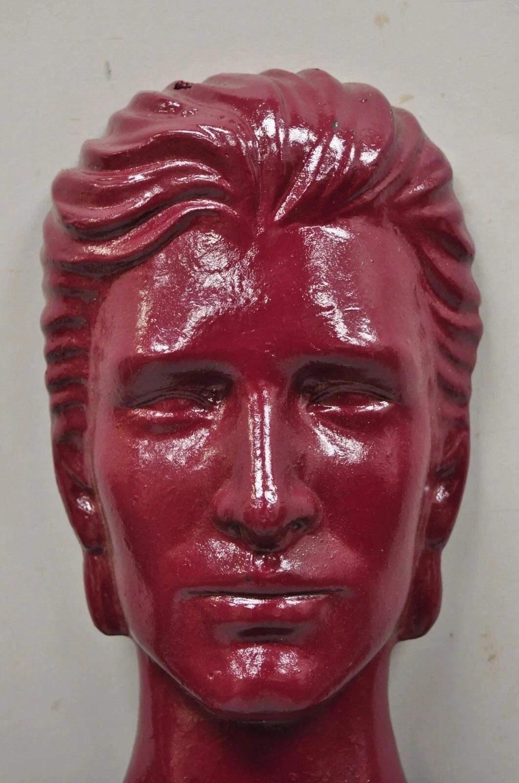 Sconosciuto Manichini d'arte d'epoca in stile Art Deco, coppia maschile e femminile, torso rosso e nero in vendita