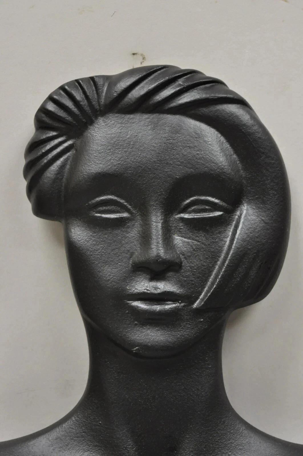 XX secolo Manichini d'arte d'epoca in stile Art Deco, coppia maschile e femminile, torso rosso e nero in vendita