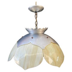 Retro Art Deco Style Pendant Chandelier with Tiffany Style Shade