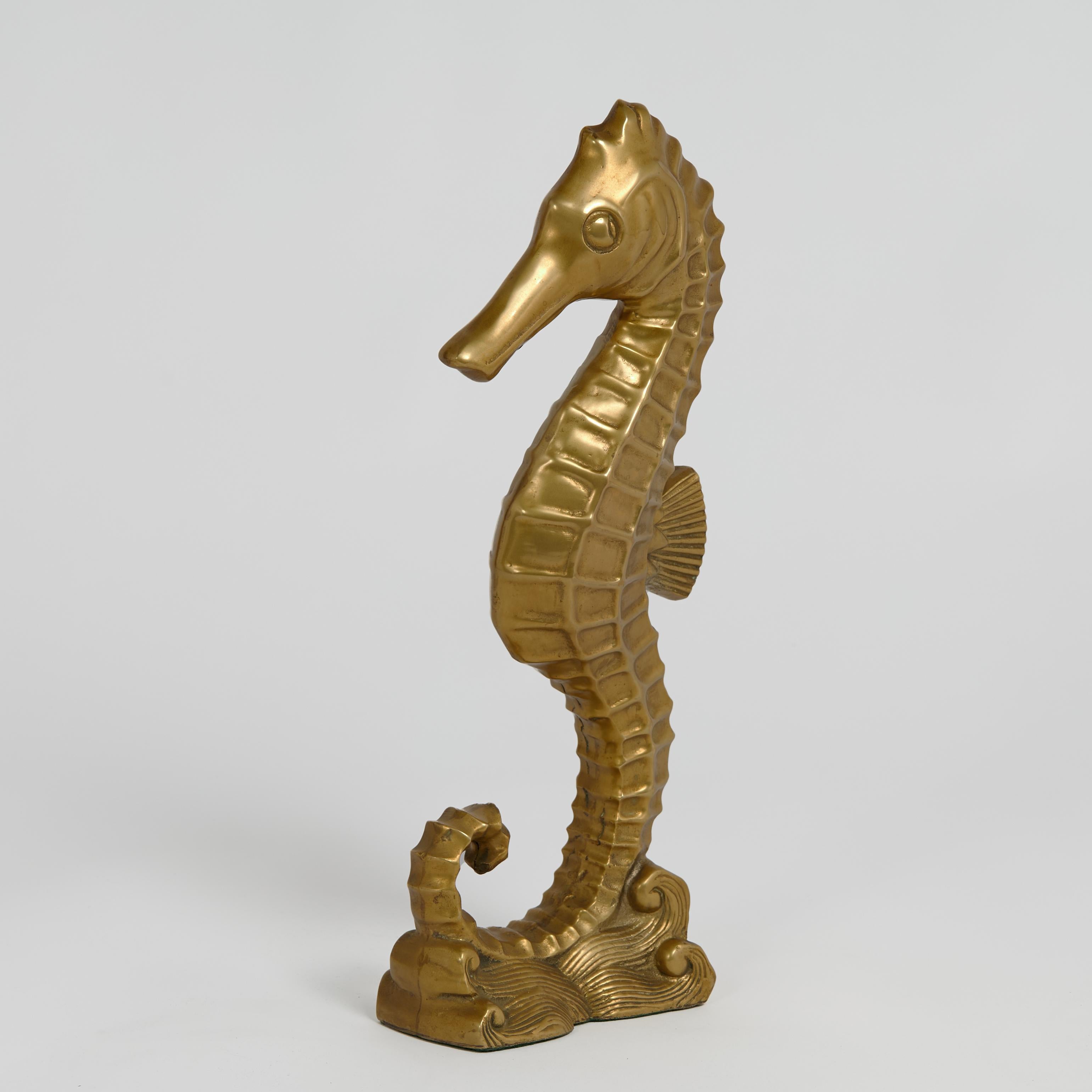 American Vintage Art Deco Style Seahorse Sculpture