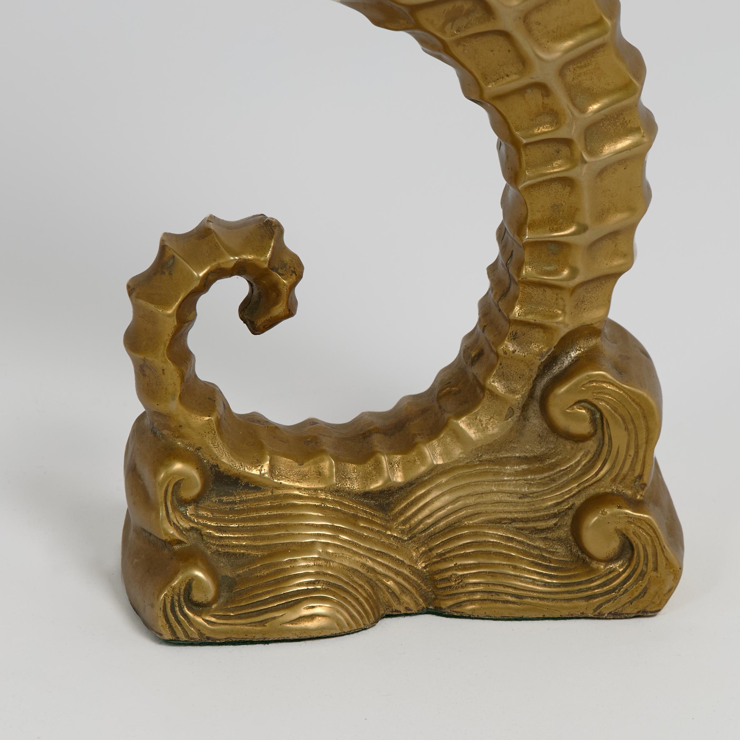 20th Century Vintage Art Deco Style Seahorse Sculpture
