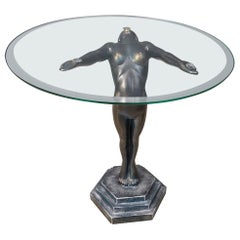 Vintage art deco style side table, 1970s