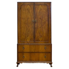 Vintage Art Deco Style Tallboy / Linen Cabinet Press, 1940s