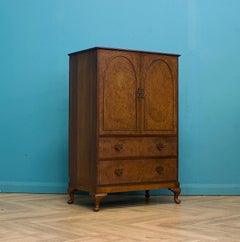 Vintage Art Deco Style Tallboy / Linen Cabinet Press, 1950s