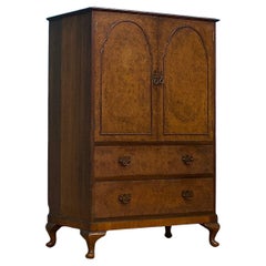 Vintage Art Deco Style Tallboy / Linen Cabinet Press, 1950s