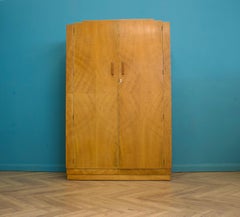 Vintage Art Deco Style Walnut Wardrobe, 1930s