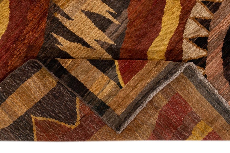 Vintage Art Deco Style Wool Rug For Sale at 1stDibs