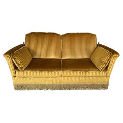 Retro Art Deco Styled Adjustable Sofa Bed With Cushions and Fringes