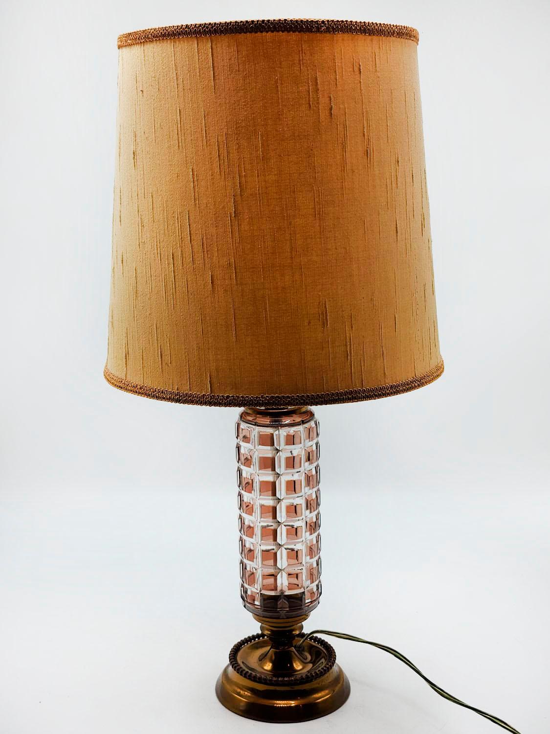 Vintage-Tischlampe im Art déco-Stil aus dem 20. Jahrhundert (Glasiert) im Angebot