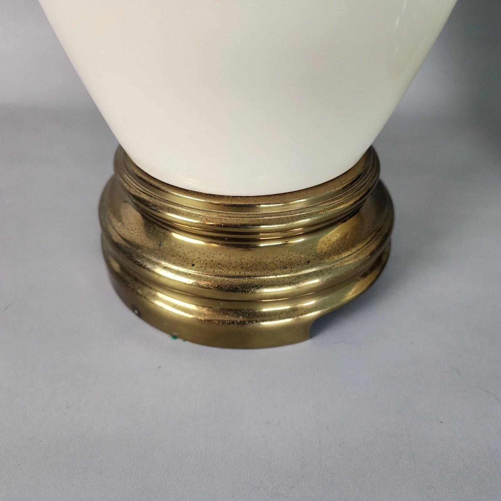 Vintage Art Deco Tischlampen Keramik Messing A Pair im Angebot 5