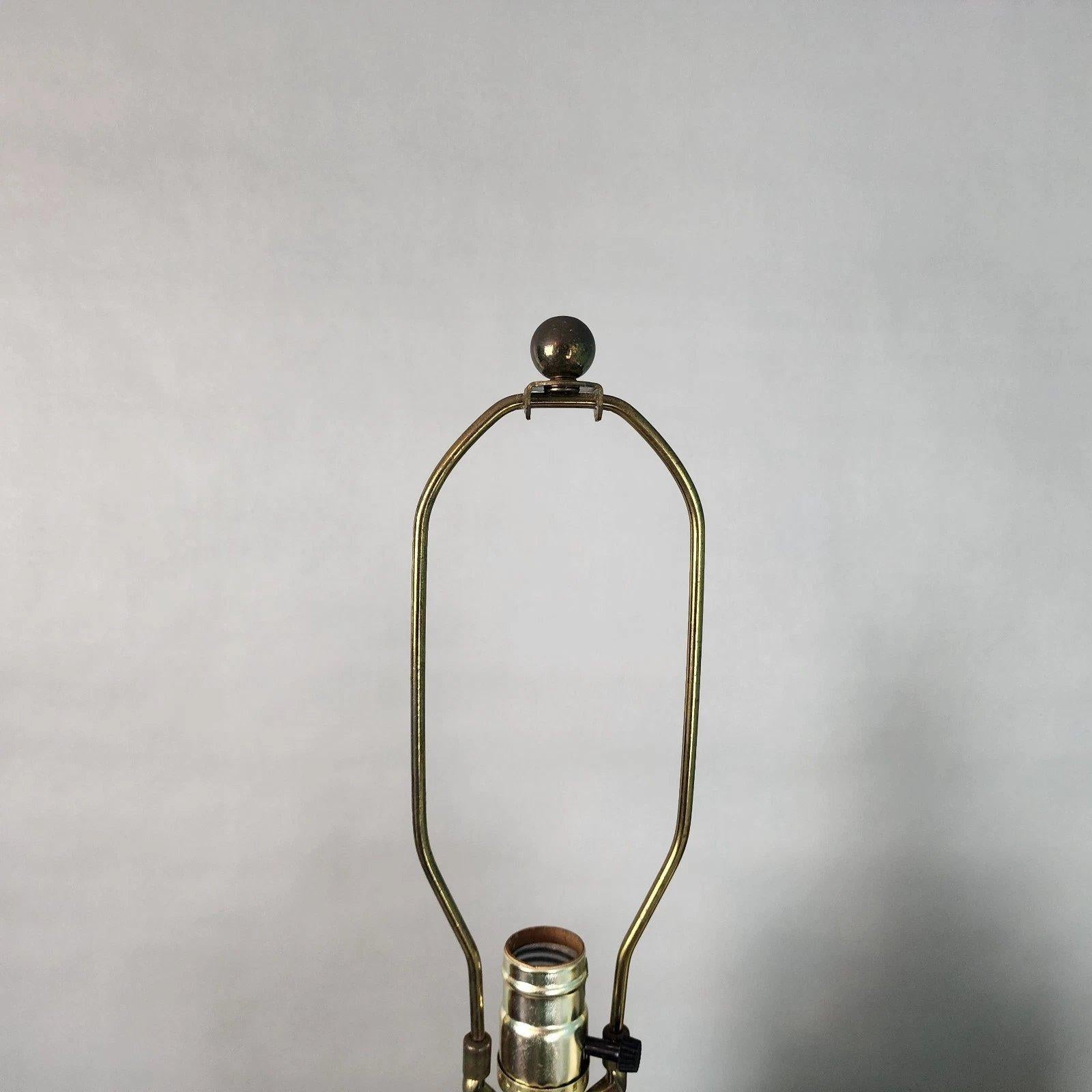 Vintage Art Deco Tischlampen Keramik Messing A Pair im Angebot 6