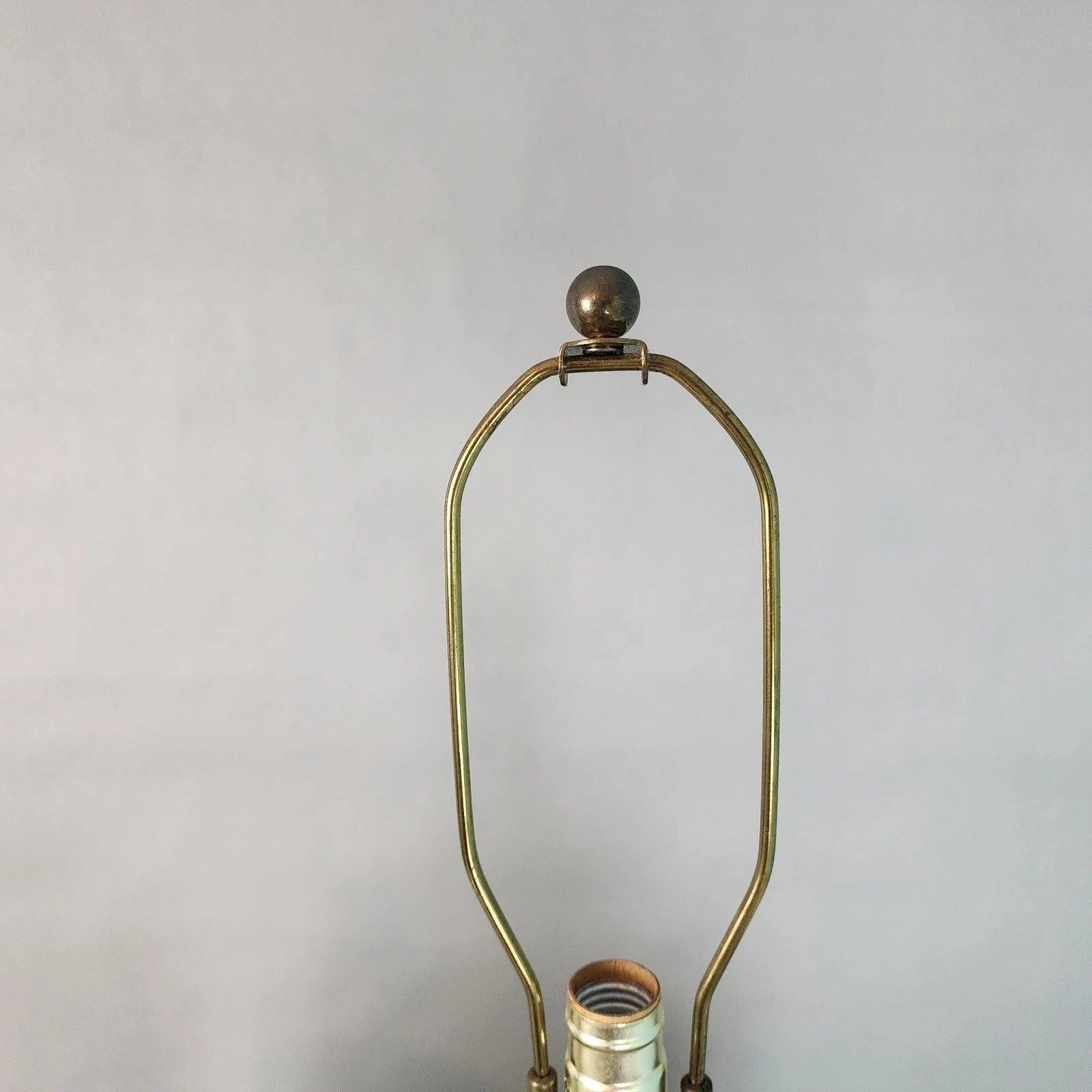 Vintage Art Deco Tischlampen Keramik Messing A Pair im Angebot 7