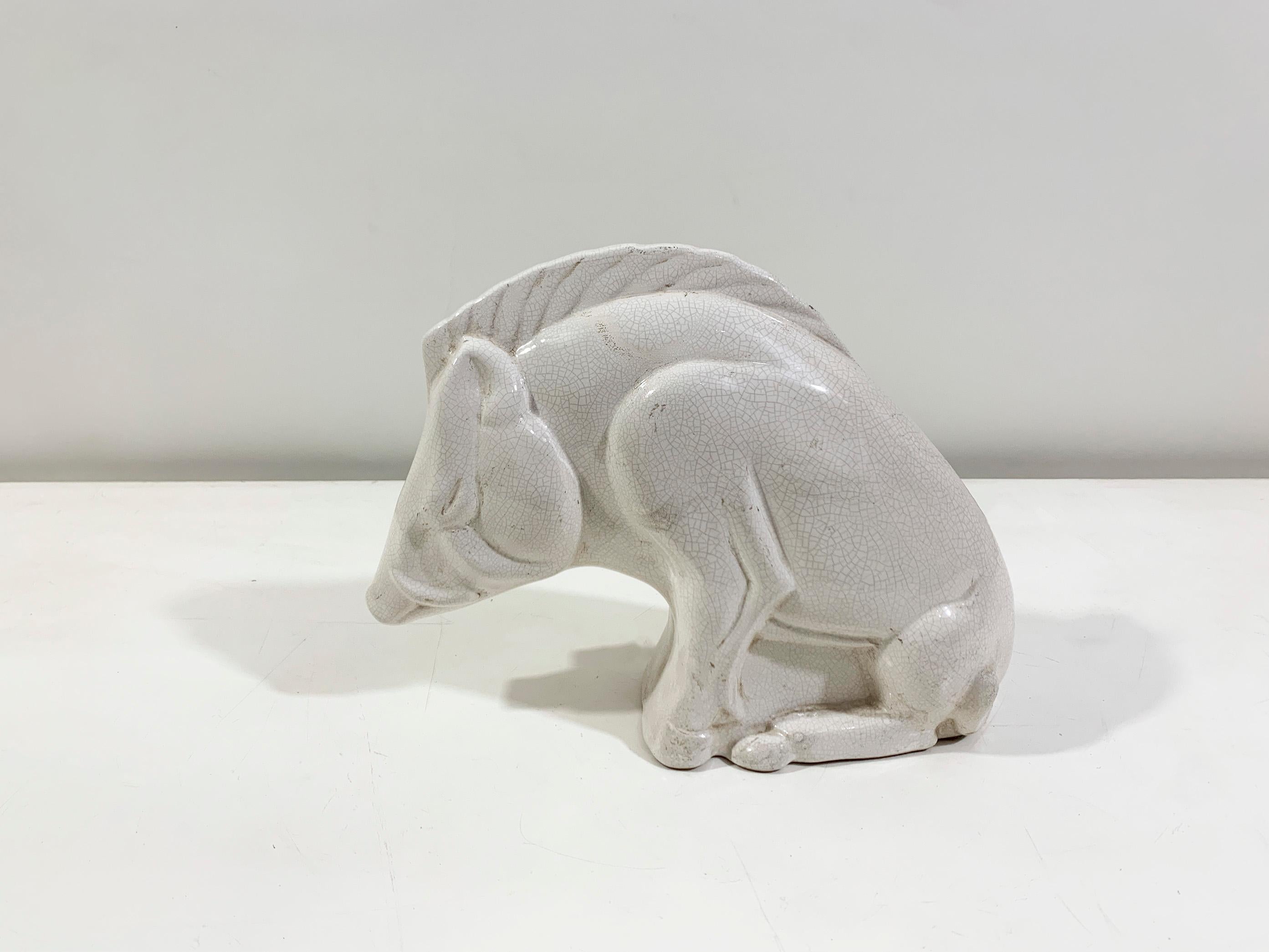 Vintage-Skulptur „The Wild Boar“ im Art déco-Stil, signiert „ LONGWY“ (20. Jahrhundert) im Angebot