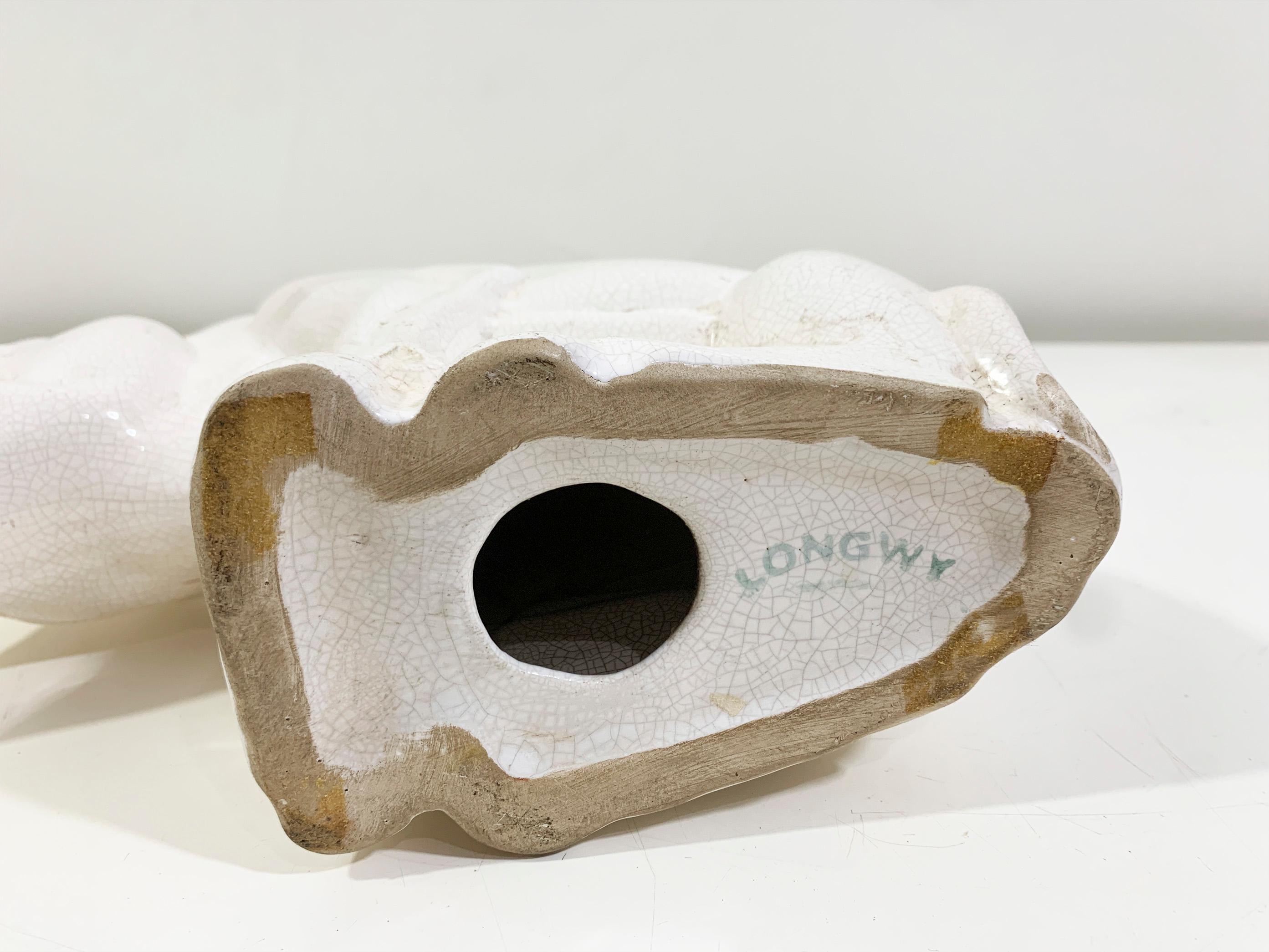 Vintage-Skulptur „The Wild Boar“ im Art déco-Stil, signiert „ LONGWY“ (Keramik) im Angebot