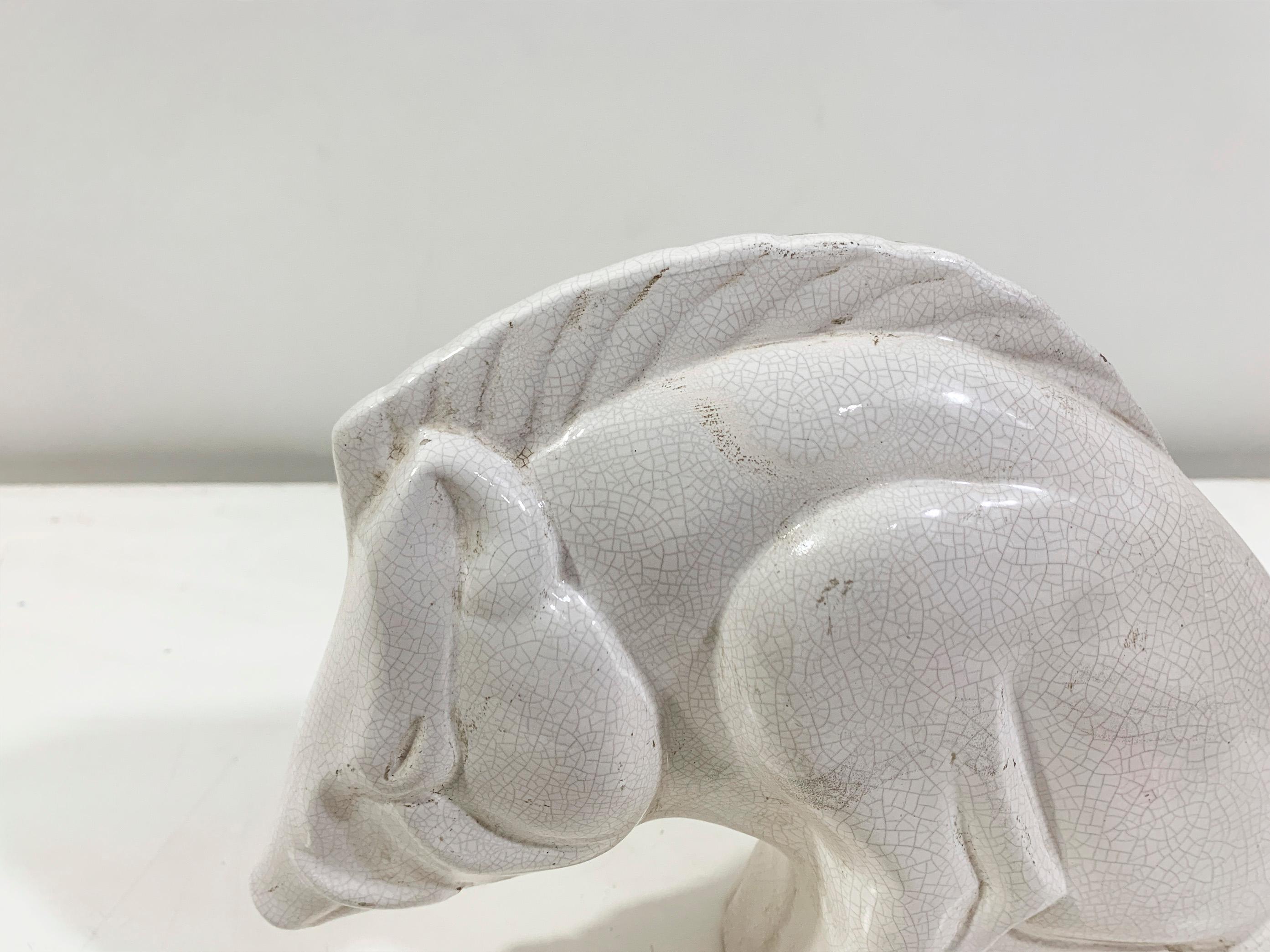 Vintage-Skulptur „The Wild Boar“ im Art déco-Stil, signiert „ LONGWY“ im Angebot 2