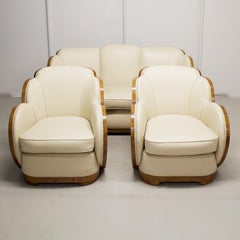 Dreiteilige Art-Déco-Wolken-Suite von Harry & Lou Epstein:: Englisch:: 1930