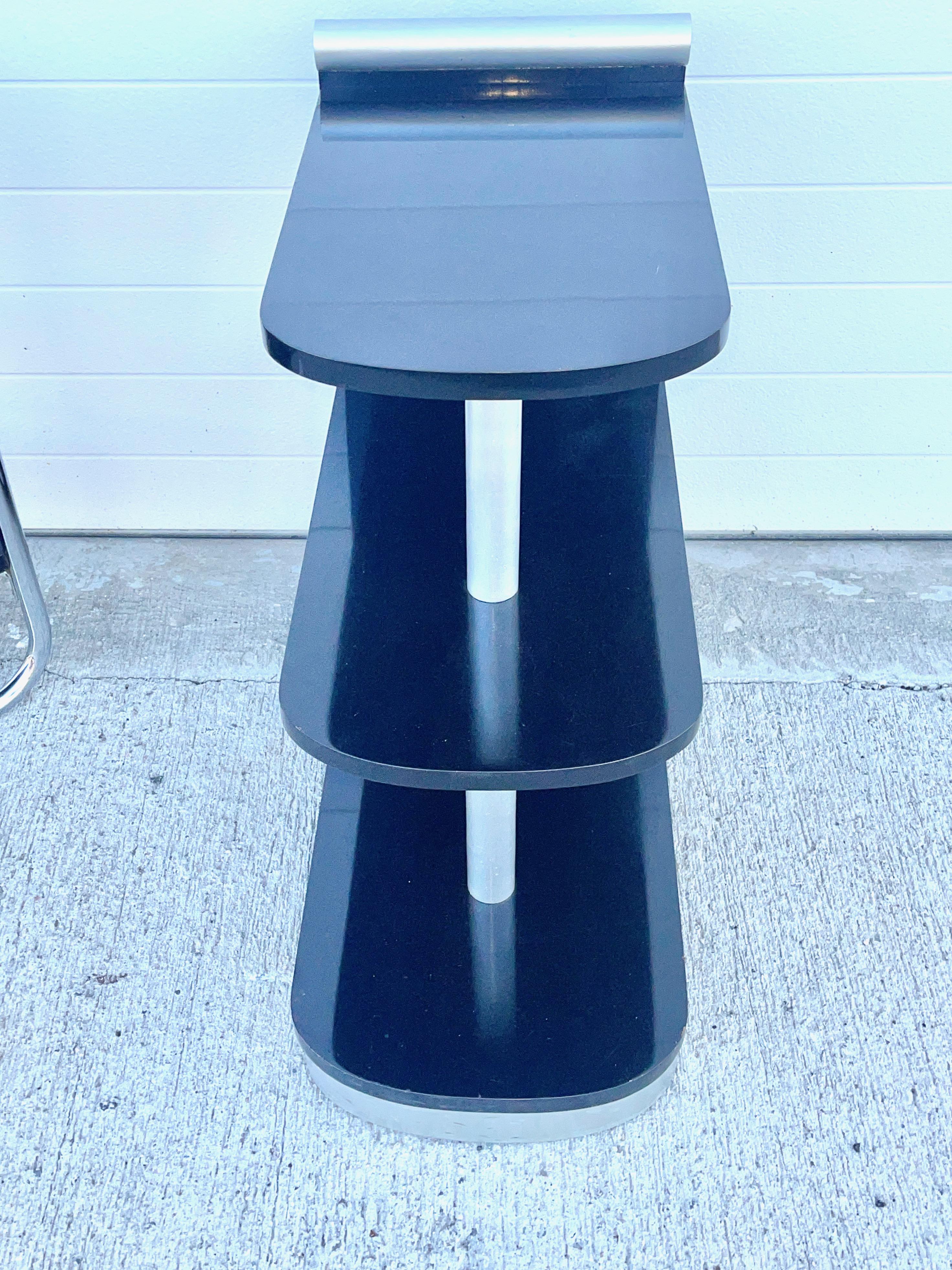 Vintage Art Deco Three Tier End Table For Sale 3