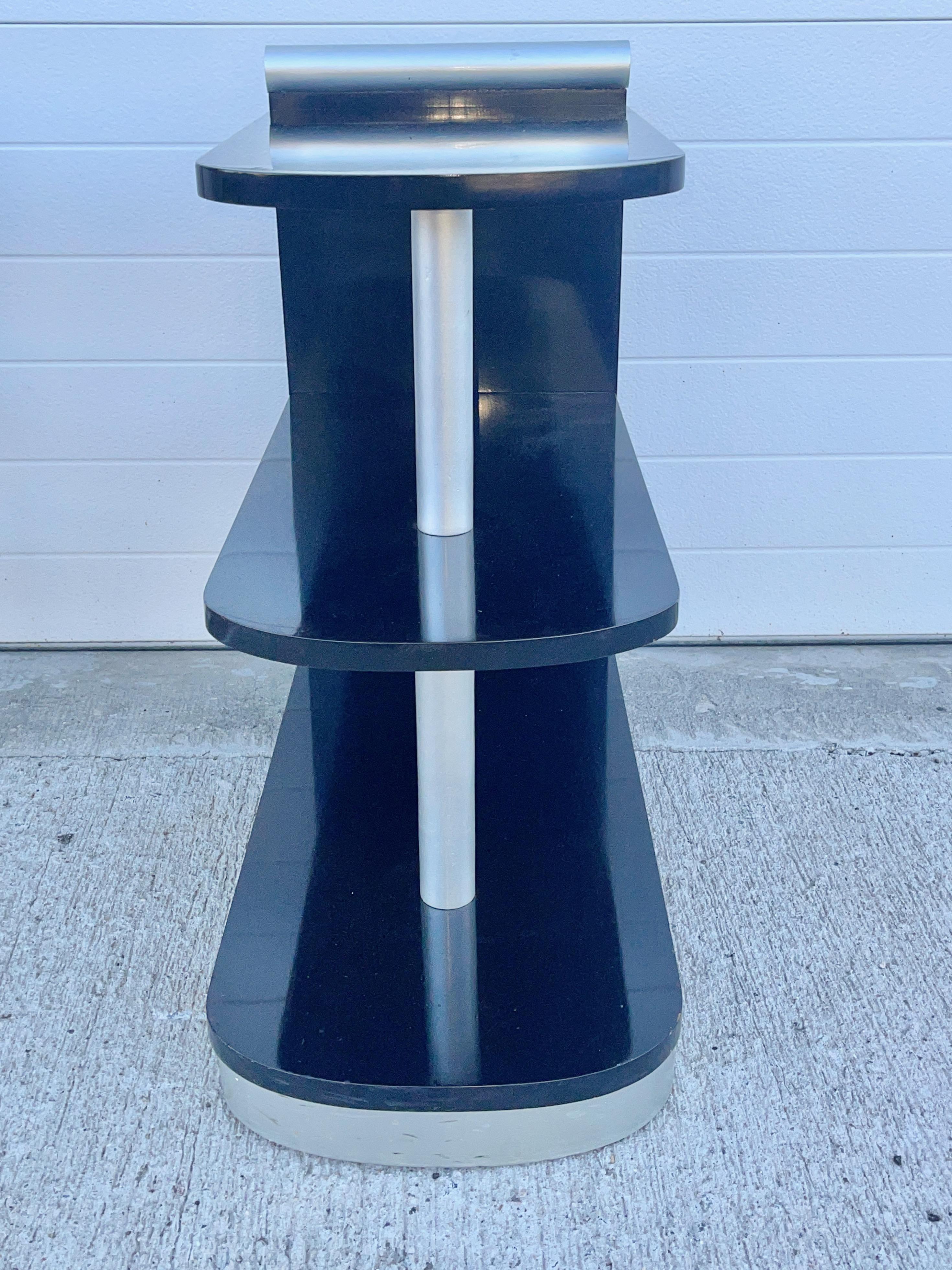 Vintage Art Deco Three Tier End Table For Sale 4