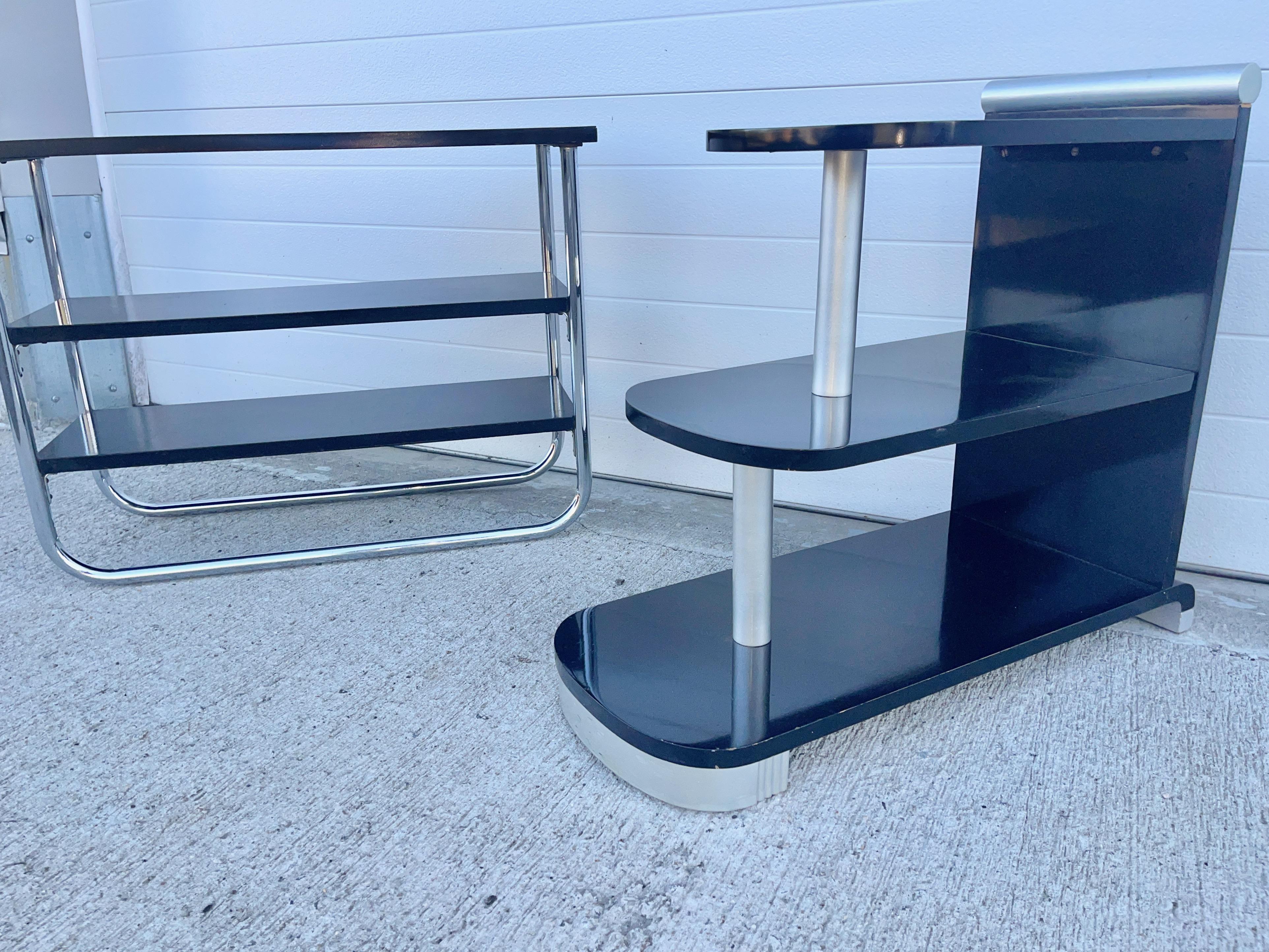 Vintage Art Deco Three Tier End Table For Sale 5