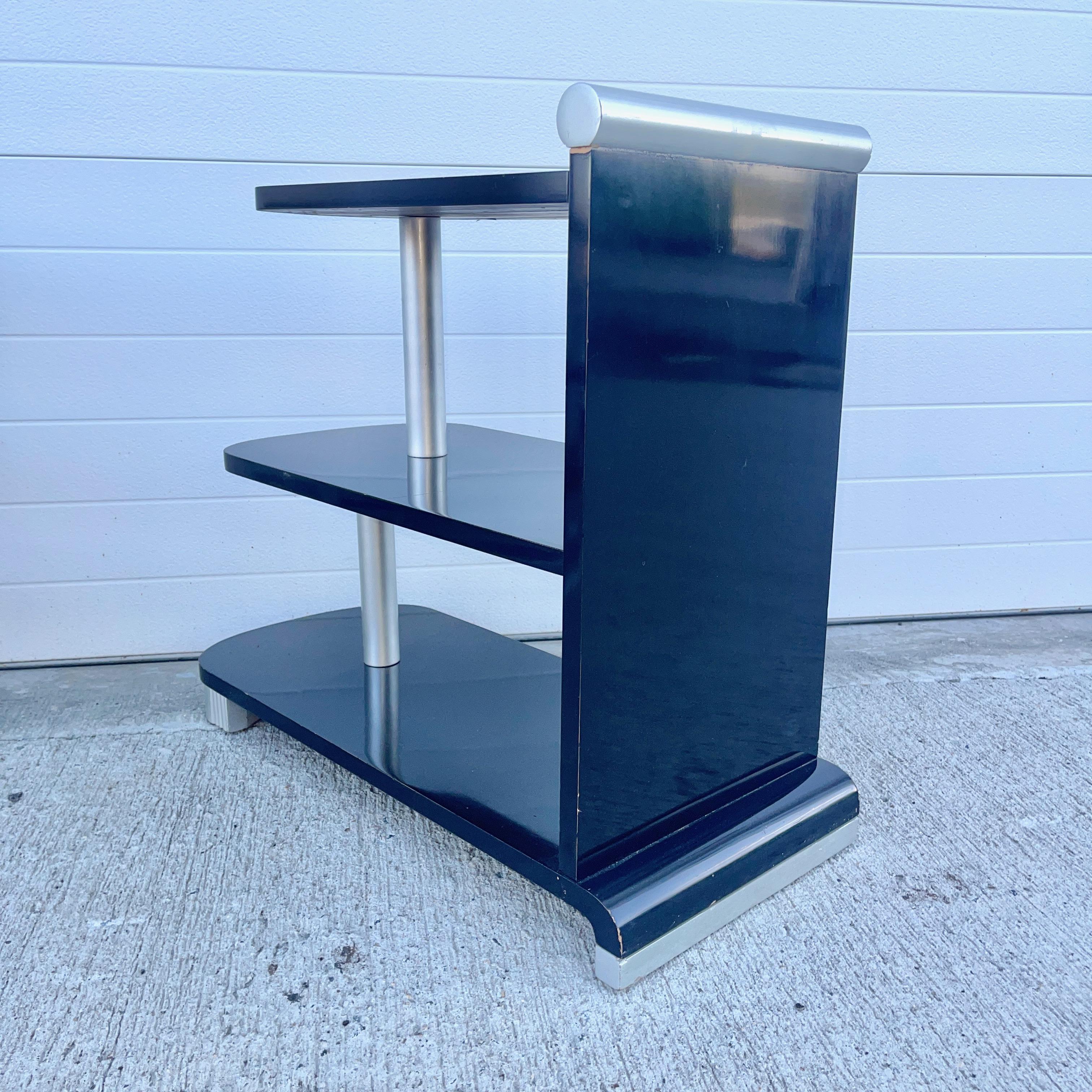 Vintage Art Deco Three Tier End Table For Sale 6