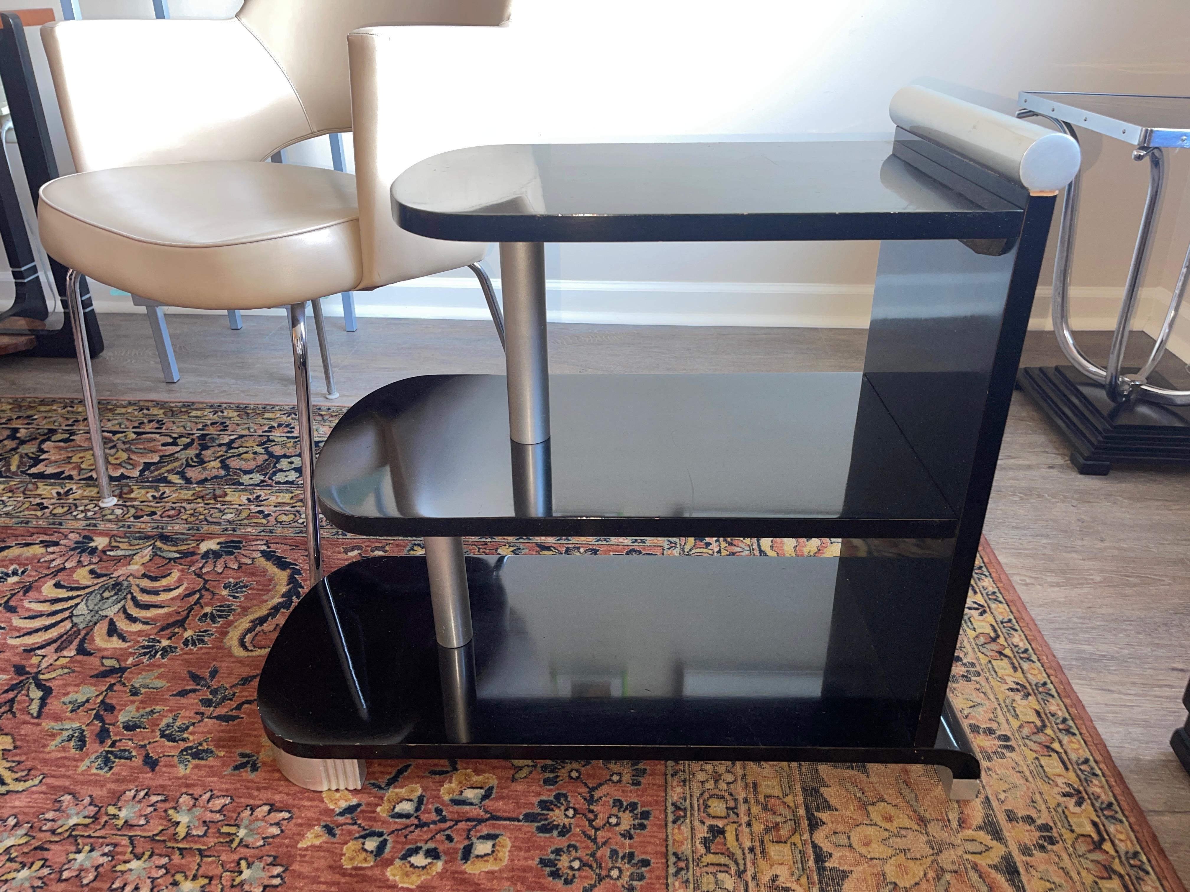 Vintage Art Deco Three Tier End Table For Sale 9