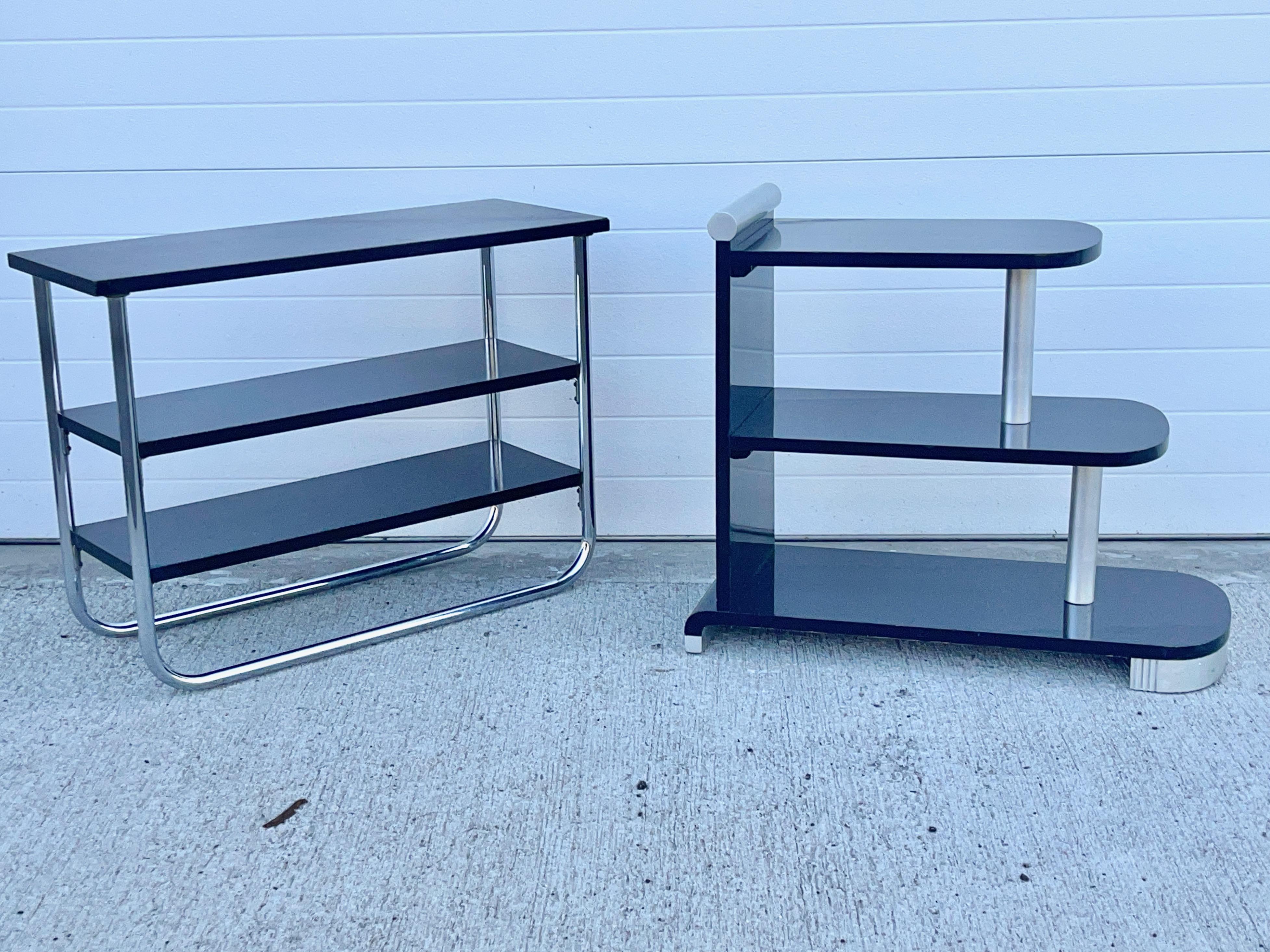 Vintage Art Deco Three Tier End Table For Sale 1