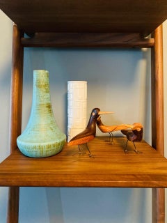 Vintage Art Deco Tiffany Blau Flasche Vase 'Brush McCoy'