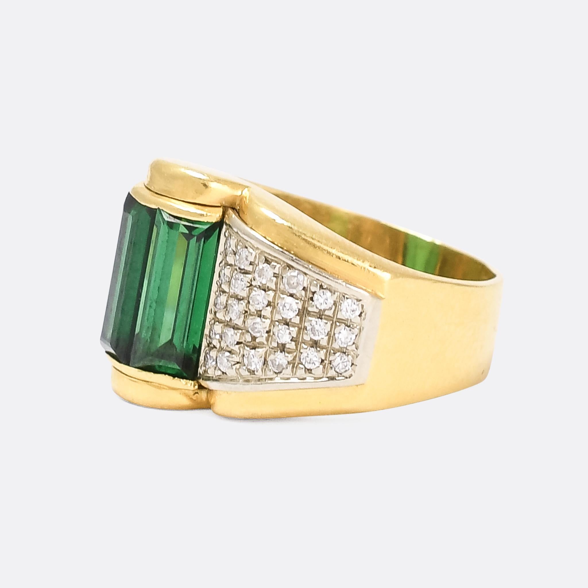 art deco tourmaline ring