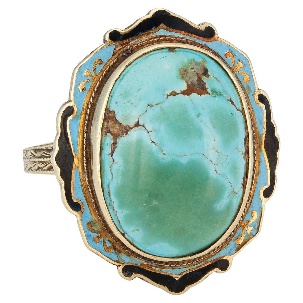 Art deco best sale turquoise ring
