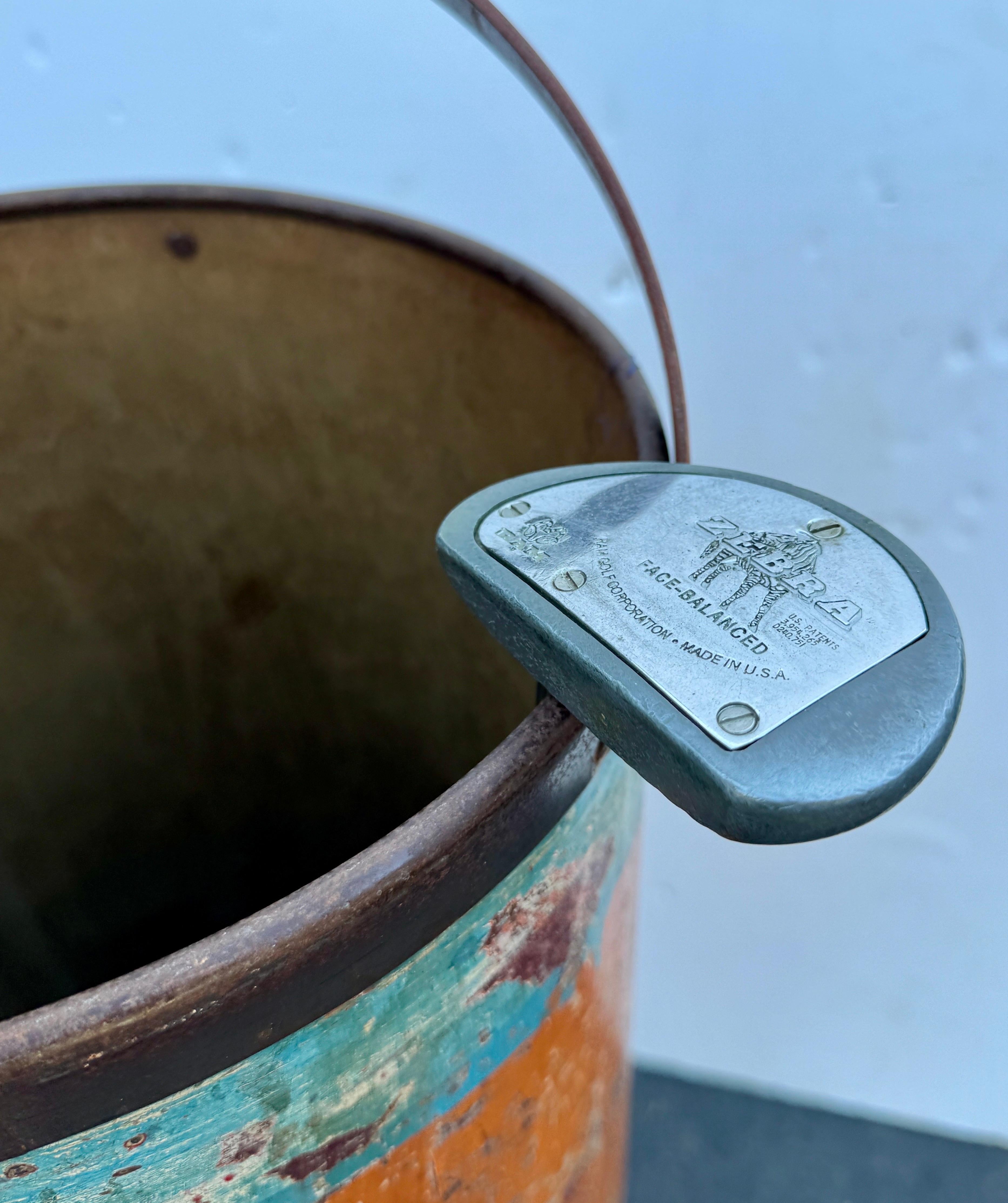 Vintage Art Deco Umbrella Cane Stand Barrel with Golfers For Sale 10
