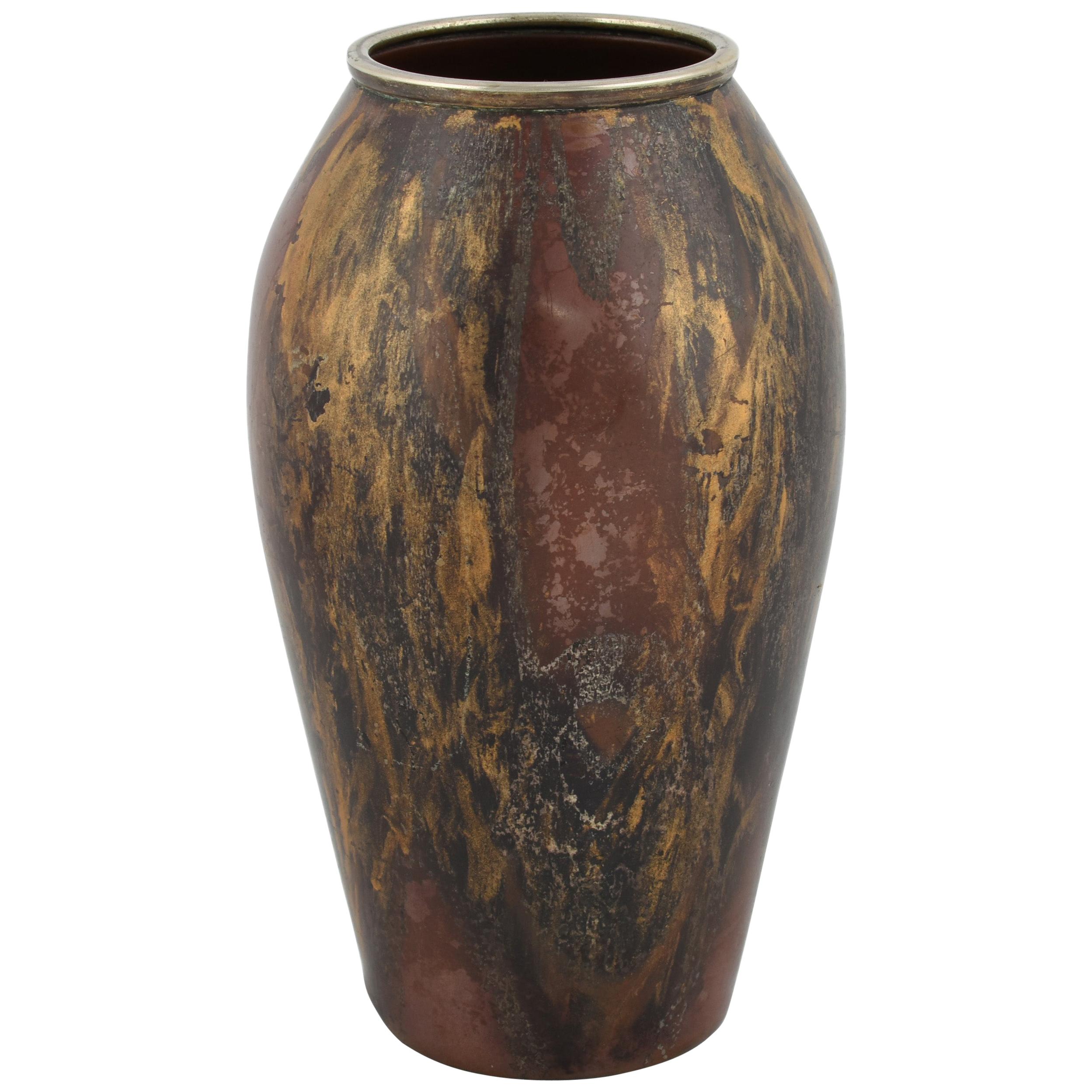 Vintage Art Deco Vase Probably by WMF in Style of Claudius Linossier, 1920-1930 For Sale