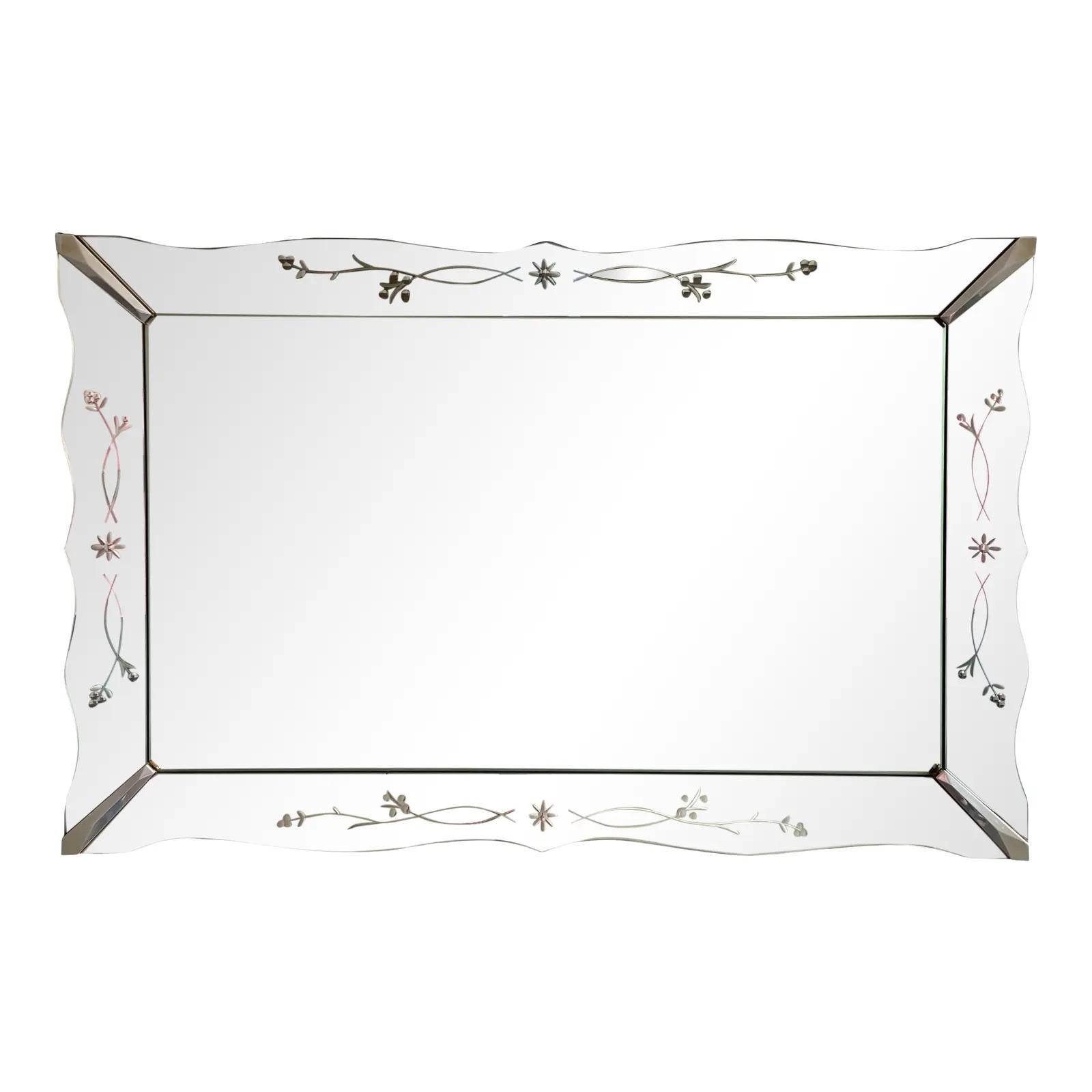 vintage scalloped mirror