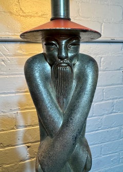 Vintage Art Deco Viktor Schreckengost Chinoiserie (China man) Floor Lamp