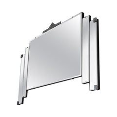 Vintage Art Deco Wall Mirror With Chrome Hardware