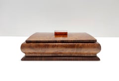 Vintage Art Deco Walnut and Walnut-Root Box, Italy