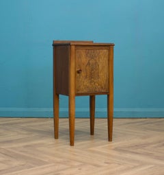 Vintage Art Deco Walnut Bedside Cabinet or Lamp Table Bath, 1930s