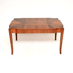 Vintage Art Deco Esstisch aus Nussbaumholz von E. Gomme