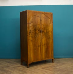 Vintage Art Deco Walnut Wardrobe Waring & Gillow. 1930s 1 of 3 of set