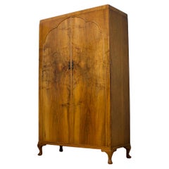 Vintage Art Deco Walnut Wardrobe Waring & Gillow. 1930s 1 of 3 of set