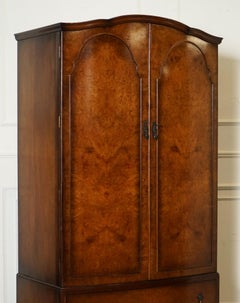 ViNTAGE ART DECO WARDROBE MADE BY MAPLE & CO TWO LARGE DRAWERS QUEEN ANNE LEGS