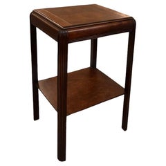 Vintage Art Deco Wasserfall-Mahagoni-Beistelltisch oder Akzenttisch aus Mahagoni mit Regal