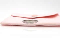 Vintage Art Deco White Gold Engraved Band, Size 6.25
