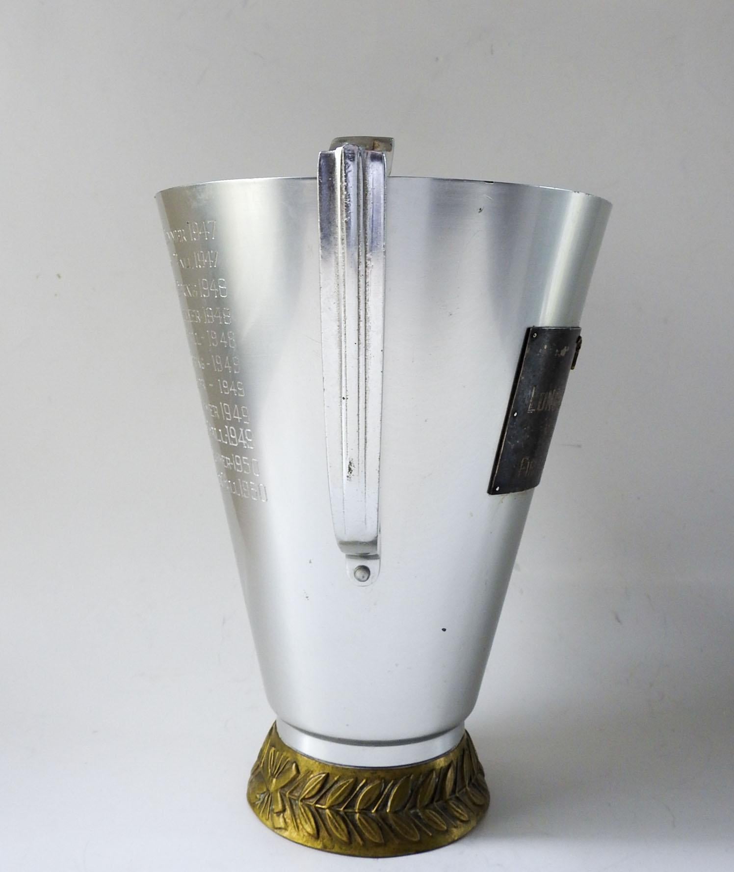 Art Deco Weinkühler-Klammer-Trophäe mit Longhorn-Plakette im Angebot 4