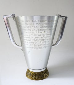 Vintage Art Deco Wine Cooler Bucket Trophy Longhorn Plaque