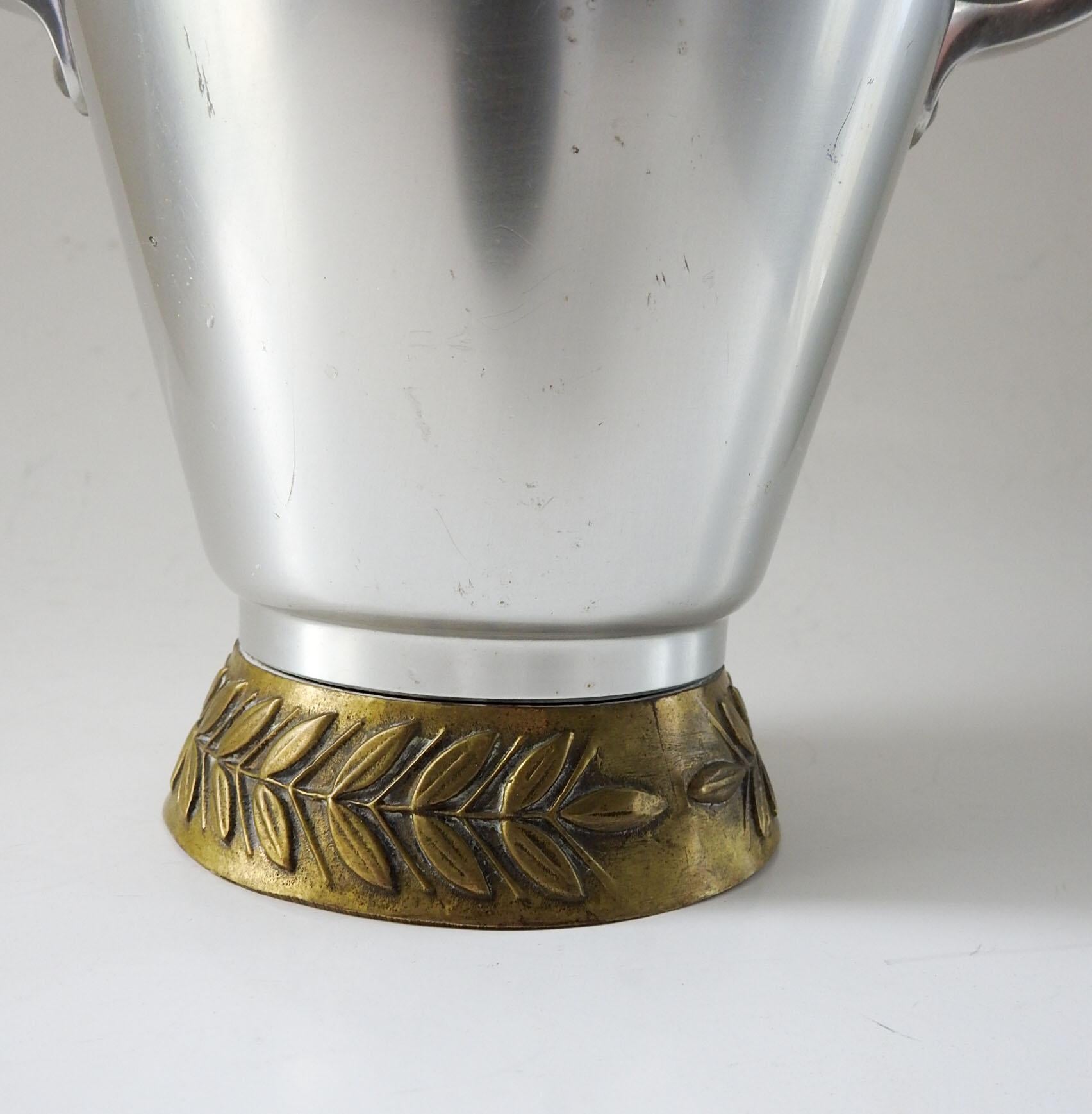 Vintage Art Deco Wine Cooler Bucket Trophy Longhorn Plaque For Sale 2