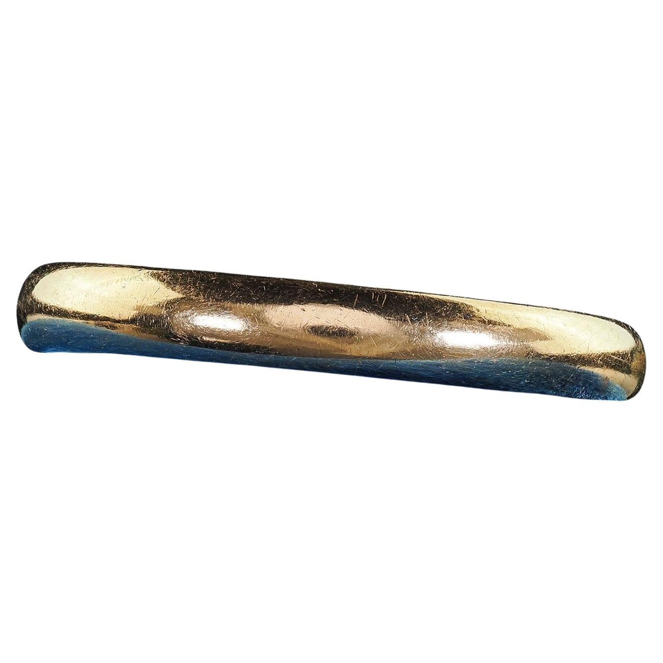 Fede nuziale classica incisa d
epoca in oro giallo Wood Woods 14K - misura 10